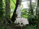 Figura Matki Bożej w ogrodzie